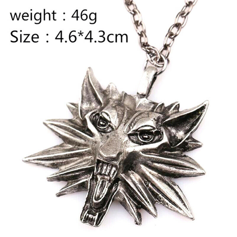 1Pc Zinc alloy Pendant Necklace Wolf Head Necklace Halloween Necklace & P.l8