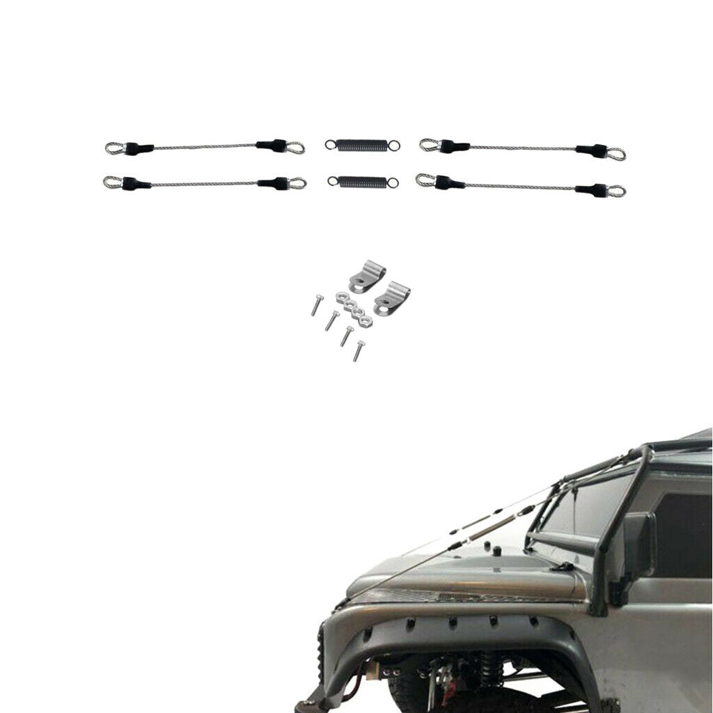 1/10 Scale RC Rock Crawler Steel Rope for Axial SCX10   Front Body Shells