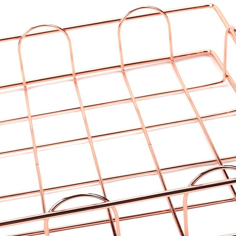 1 Set Of 2 Office Supplies Metal Stackable File Document Letter Tray OrganizerL9
