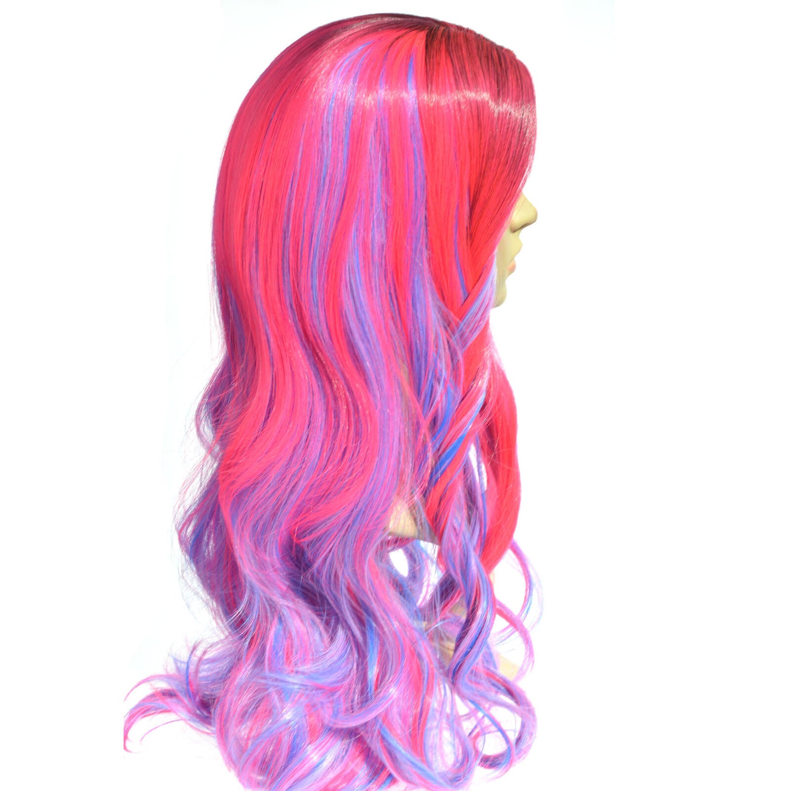 Inspired by Descendants 3 Girls Audrey Wig Red Blue Long Curly Halloween Wigs