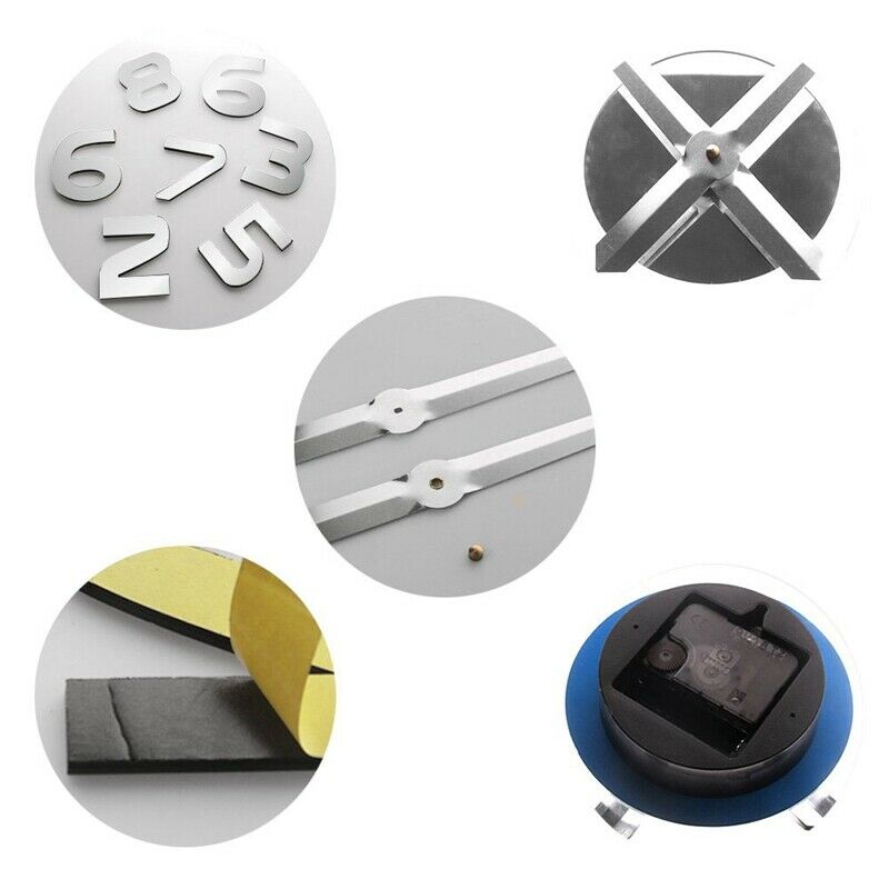 Diy Barber Shop Giant Wall Clock with Mirror Effect Barber Toolkits DecorativeY8