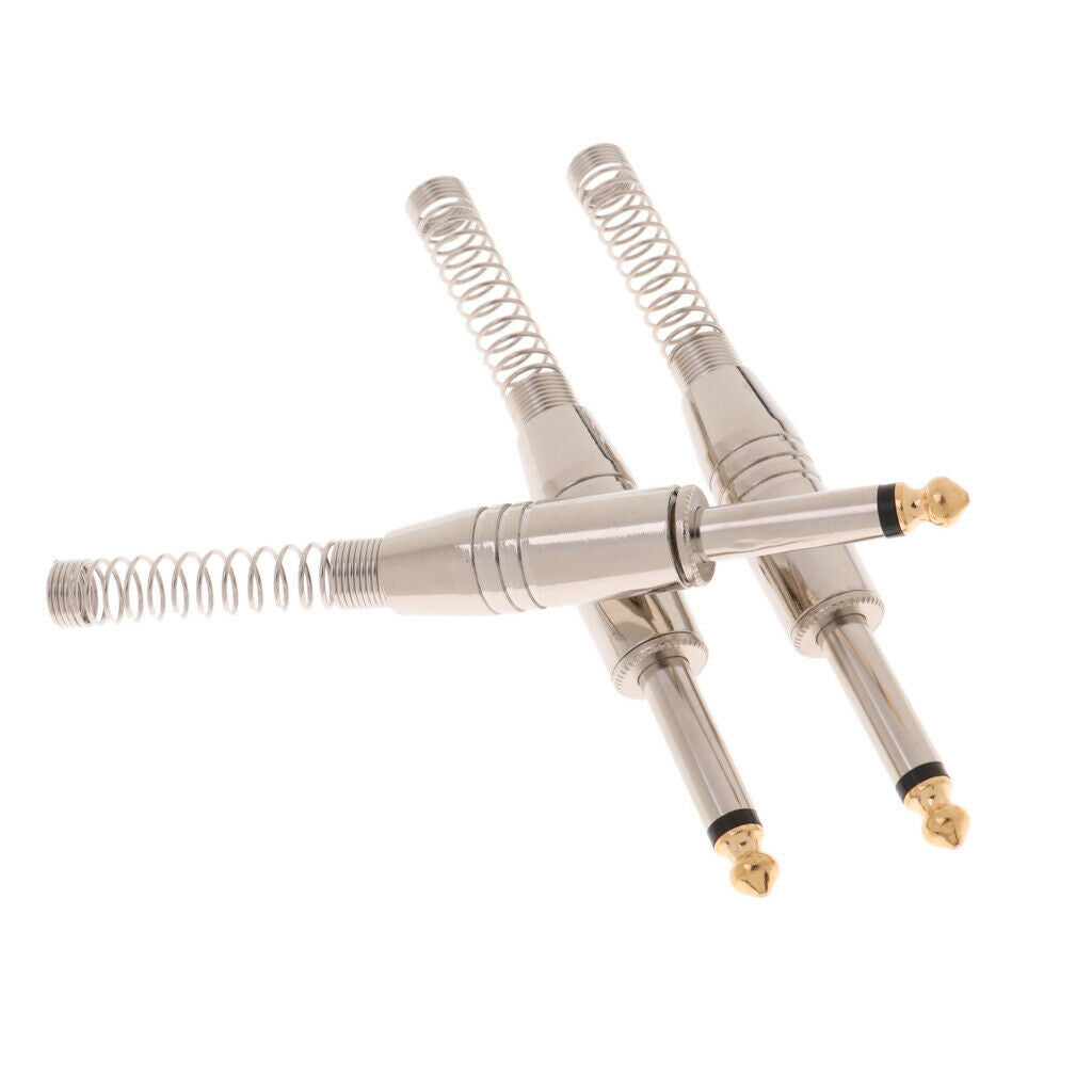 8pcs  6.35mm Guitar Amplifier Microphone Male Connector Plug
