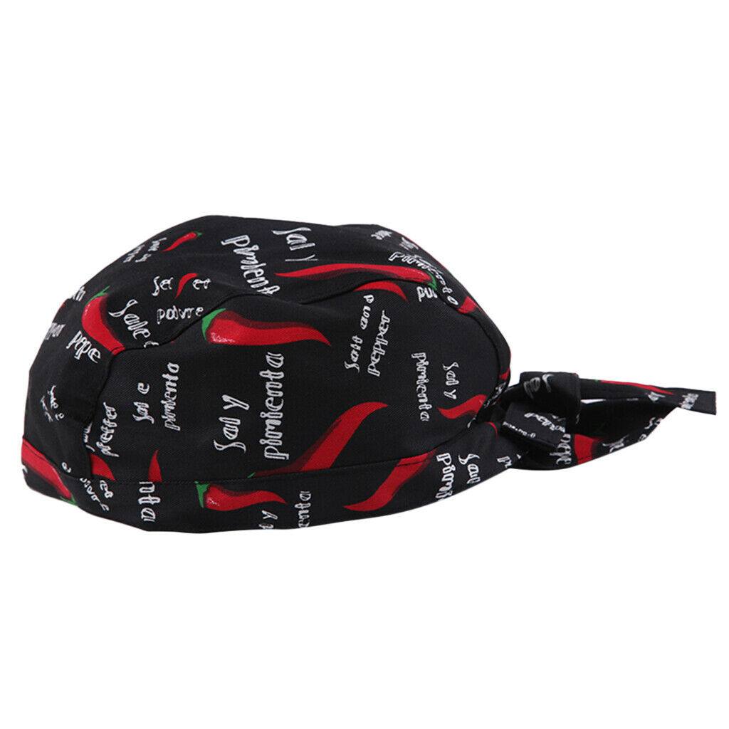 3Pcs Unisex Catering Chef's Headwrap Bandana Hat Head Do Tied