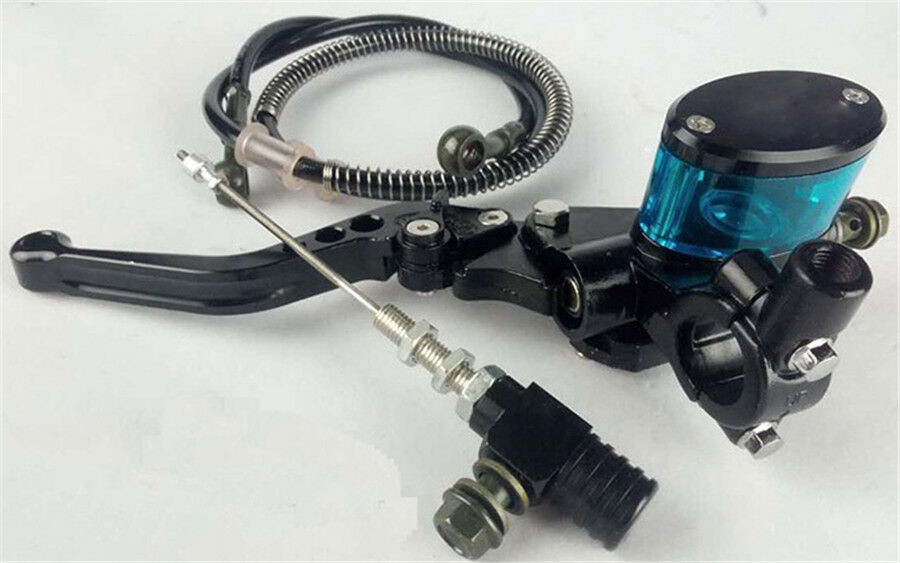 7/8" Motorcycle CNC Hydraulic Clutch Lever Master Cylinder Knitting Oil Hose Kit