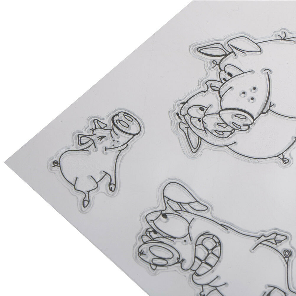 diy cute pig craft transparent clear stamp for diy scrapbooking card deco.l8
