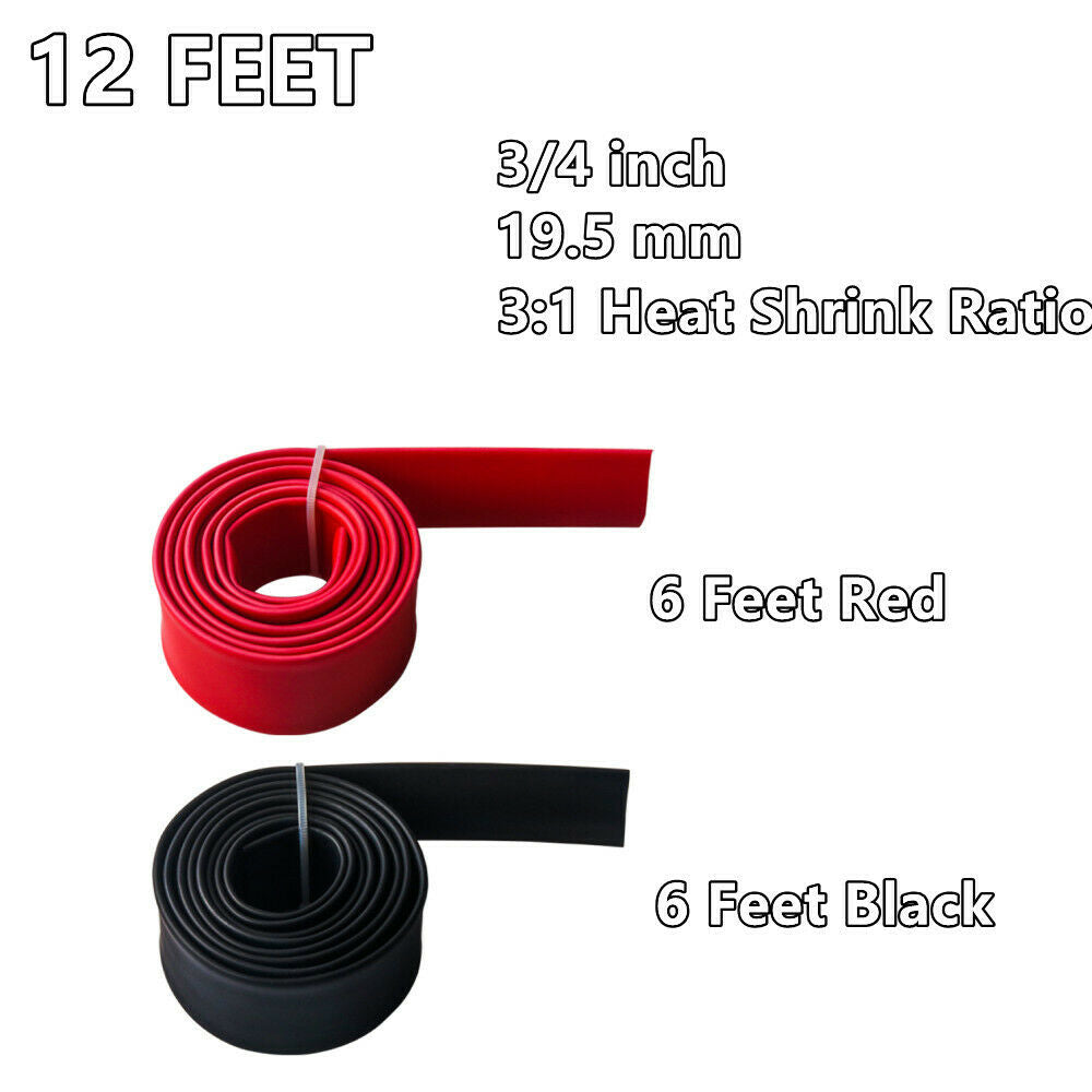 3/4" Heat Shrink Tubing 3:1 Marine Grade Wire Cable Wrap Adhesive Lined