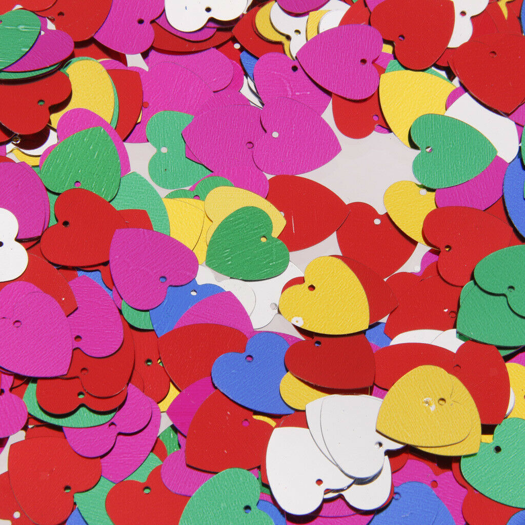 Mixed Color Confetti Sprinkles Heart Paper Party Decoration Celebration 14mm