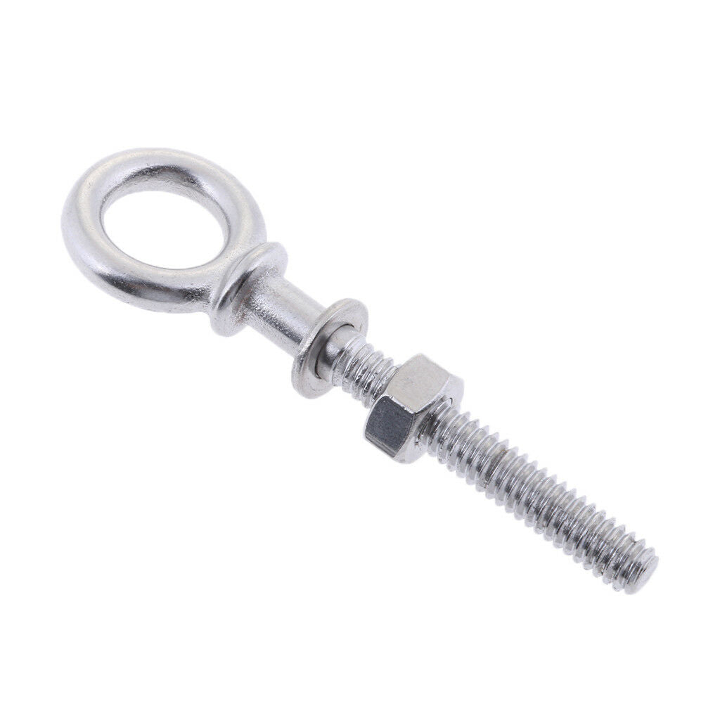 M4 x 40mm Long Lifting Eye Bolts With Washer and Nut - 304 Stainless Steel