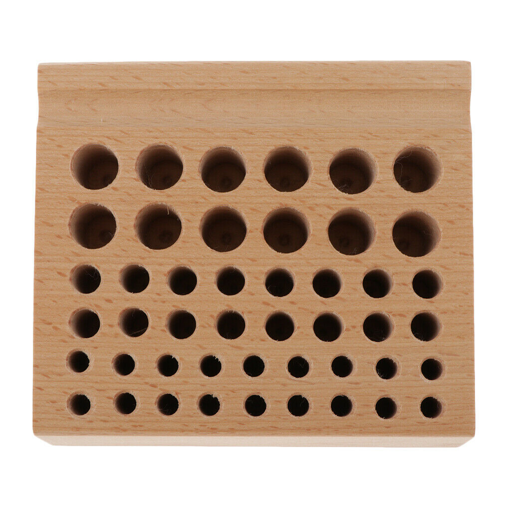 46 Holes Leathercraft Wood Stamp Punch Tool Storage Rack Holder Organizer