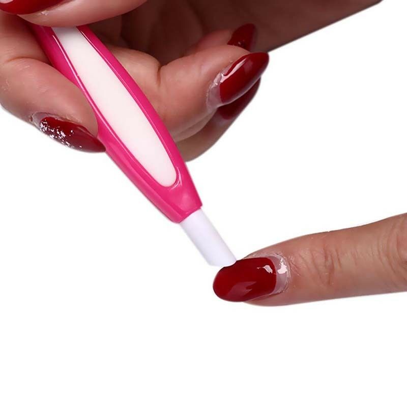 2in1 Nail Tips Buffer File Cuticle Trimmer Cuticle Pusher Remover Nail Tool-Y1