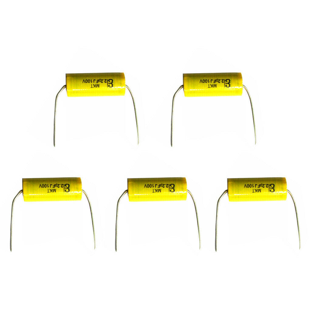 2.2UF 100V Speaker Frequency Capacitor Divider Audio Crossover - Pack of 5