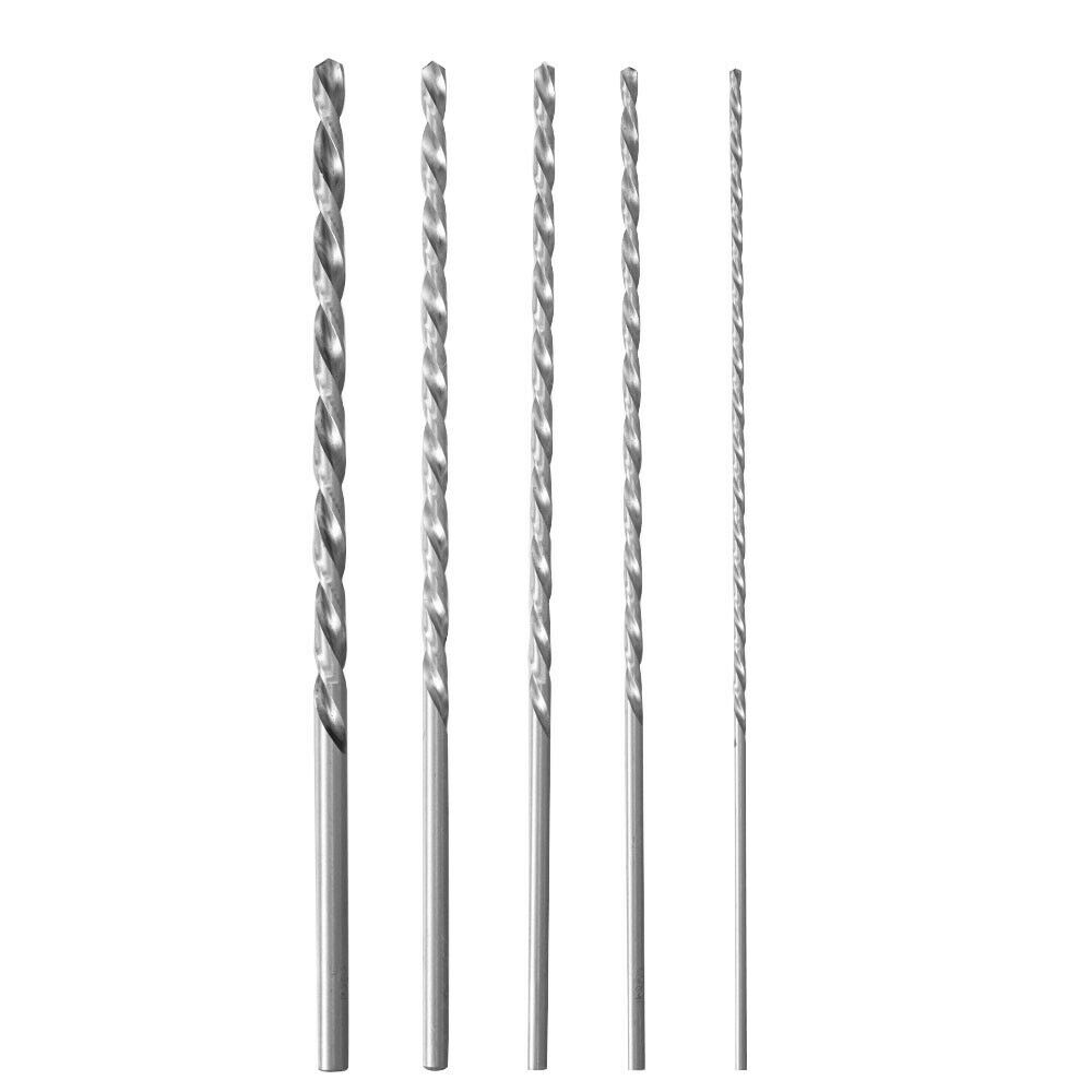 5x 160mm High Speed Steel Extra Long Twist Drill Bits Tool For Metal Drilling