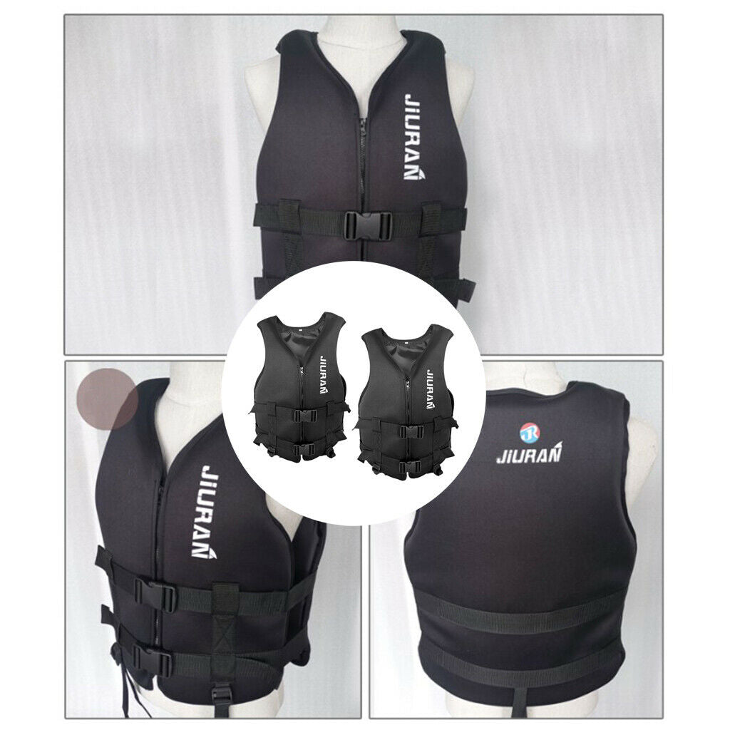 2Pcs Life Jacket Premium Life Vest Aid W/ Crotch Straps Floatation Device