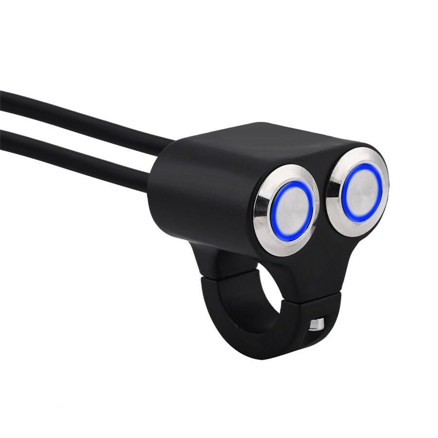 1"25mm Motorcycle Handlebar Switch ON/OFF Manual-return Latching Action Buttons