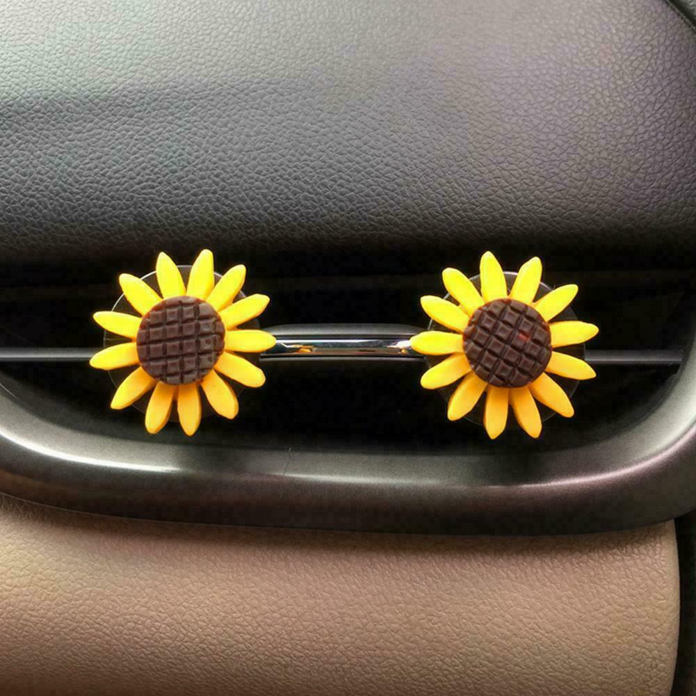 1Pc Car Accessories Air Freshener Cute Sunflower Scent Interior Diffuser