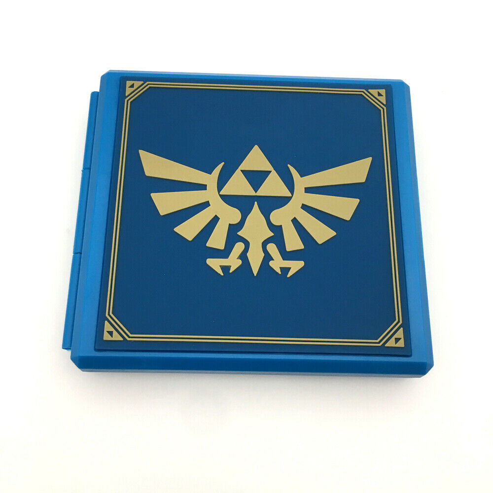 Blue Zelda 12 in 1 Portable Game Card Storage Case box for Nintendo Switch NS