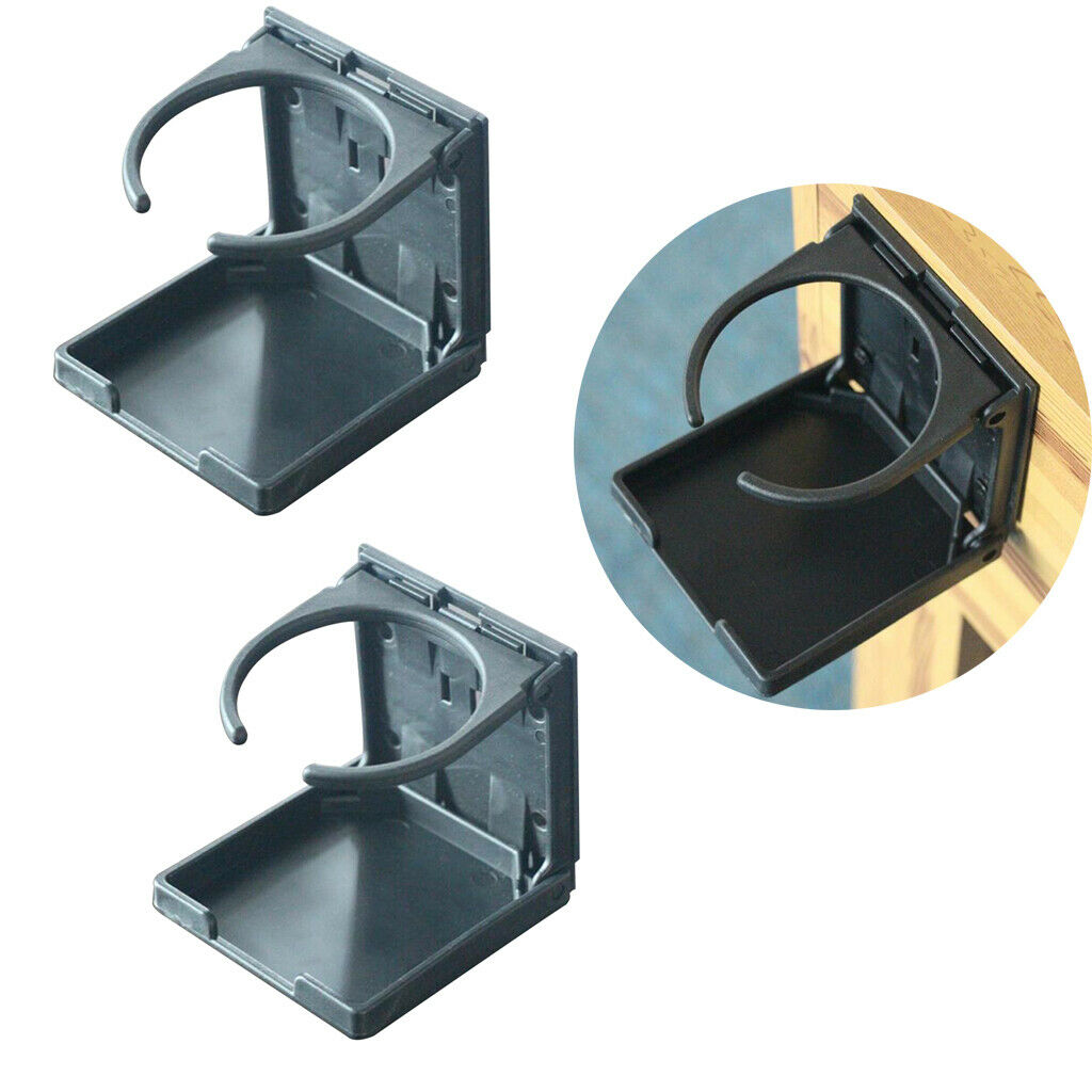 1 Pair of Foldable Adjustable Cup Holders Universal Fit For Car // Truck