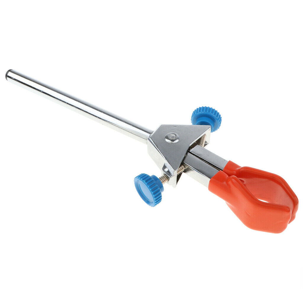 Clamp Double Adjustment Two Fingers Coated Fibers Non- Rubber Lab Supplies
