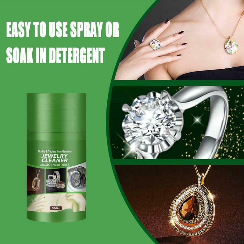 30 ml Jewelry Cleaner Ring Care Washing Liquid Diamond Rust Detergent Remover