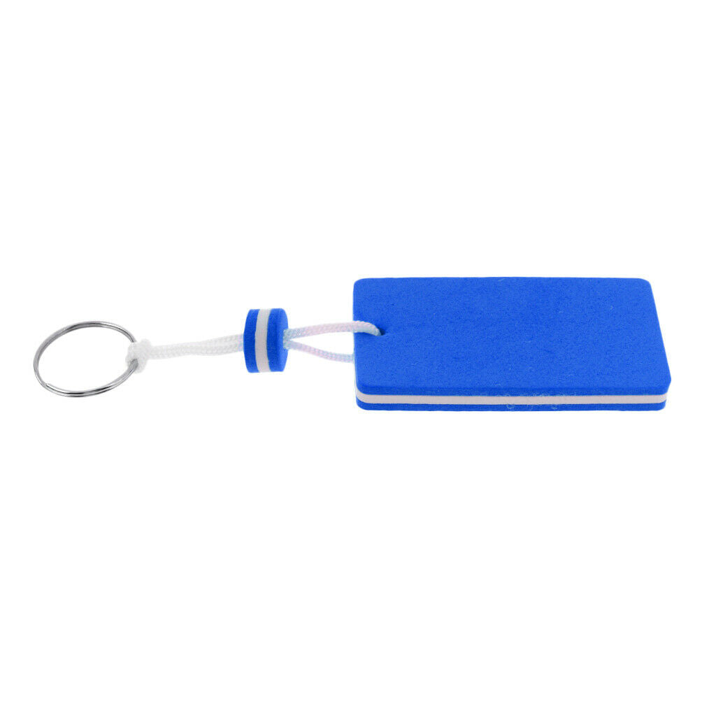 Yachting Boating Kayaking Floating Key Chain Key Ring-Rectangle Shaped Blue