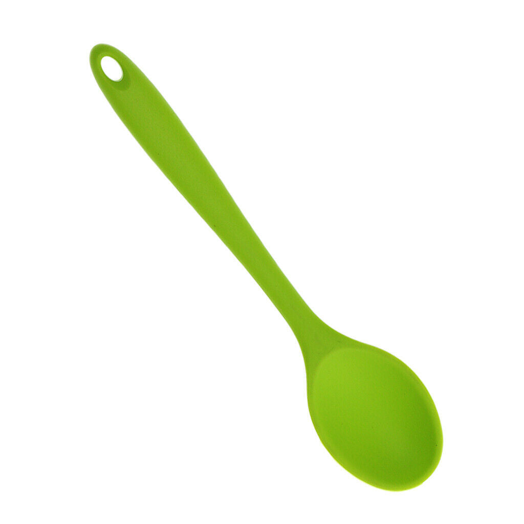 Silicone Ladle Soup Spoon Utensils Non-stick Cooking Kitchen Tools Green