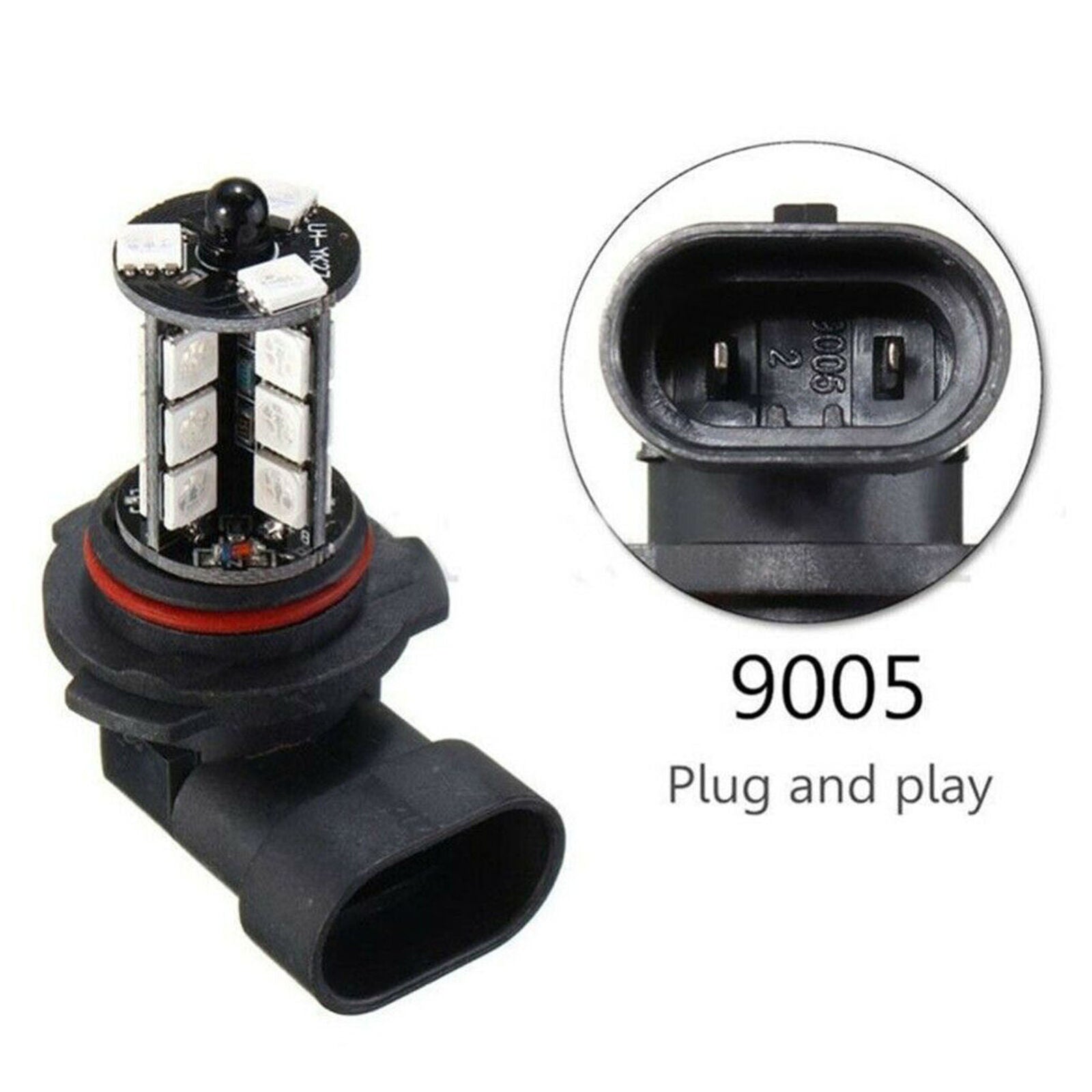 2X RGB remote control H8 H9 H11 5050 27SMD color changing Car LED Fog Light Bulb