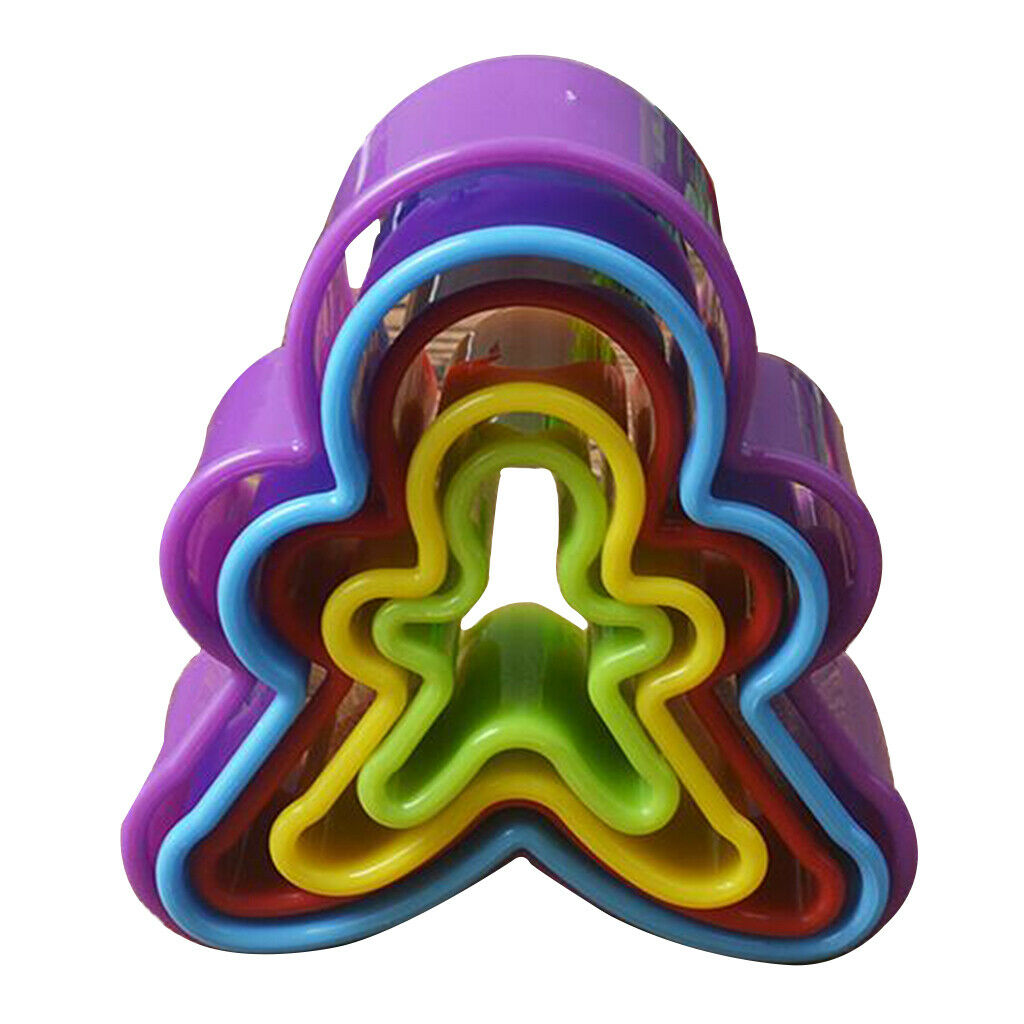 Gingerbread Man Cookie Cutters 5 Piece Random Colors Plastic Kitchenware