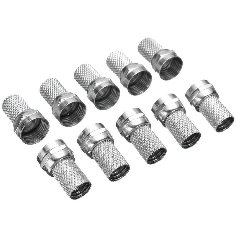 10x Connector Satellite Sky Virgin TV Aerial Screw Twist for RG6 coaxial Cable