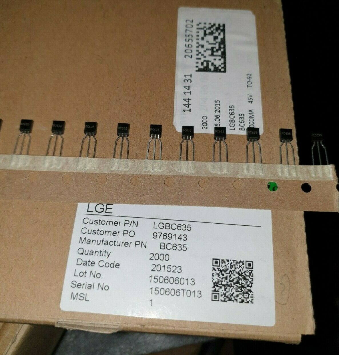 25PCS NEW LG BC635 Transistor NPN 45V 1A 0,8W TO92 !