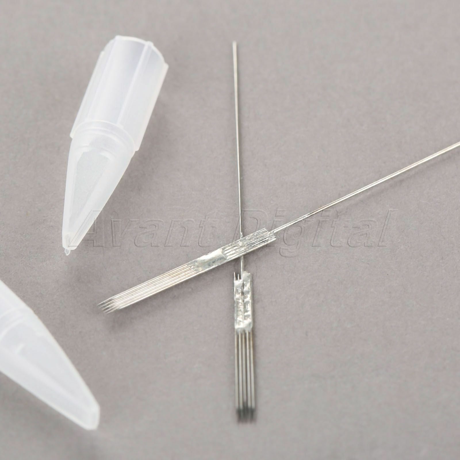 50x Microblading 5F Eyebrow Tattoo Needles + 50pcs 5F Needle Tips Tattoo Supply