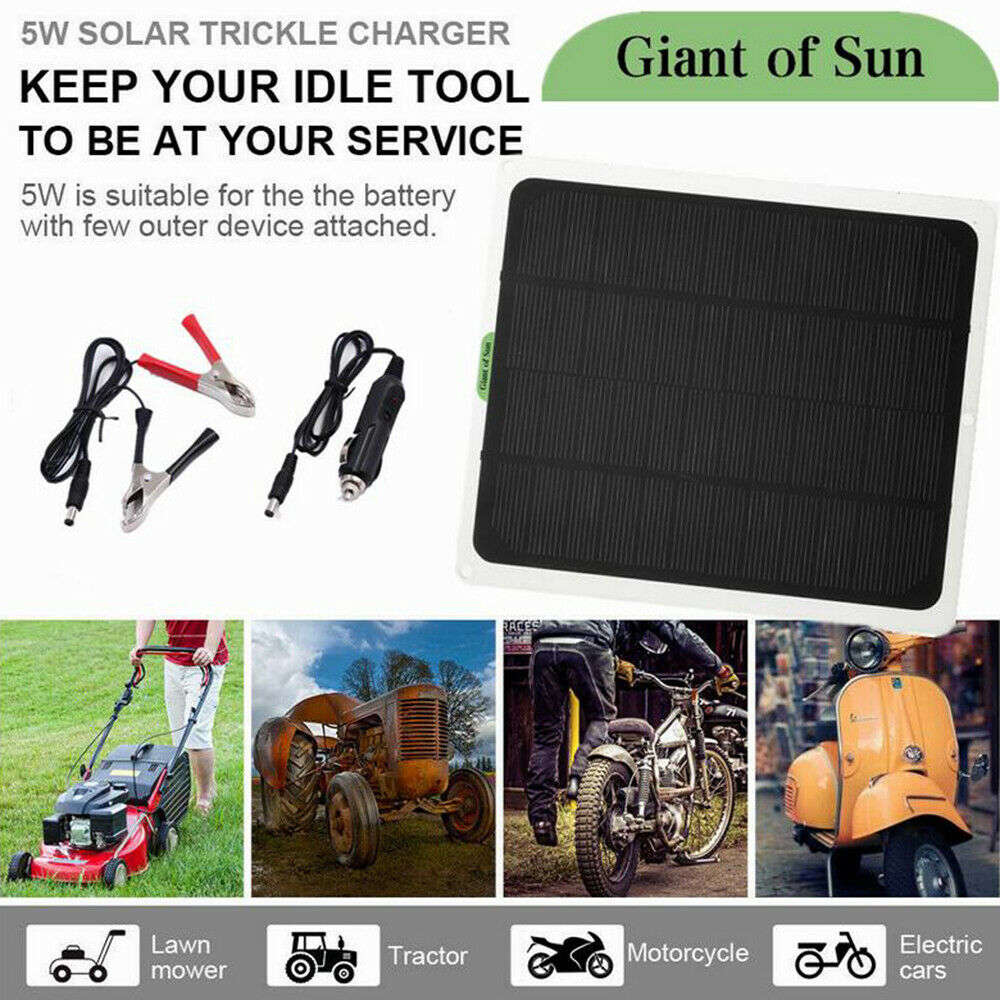 20W 12V Car Boat Yacht Solar Panel Trickle Battery Charger Power Supply