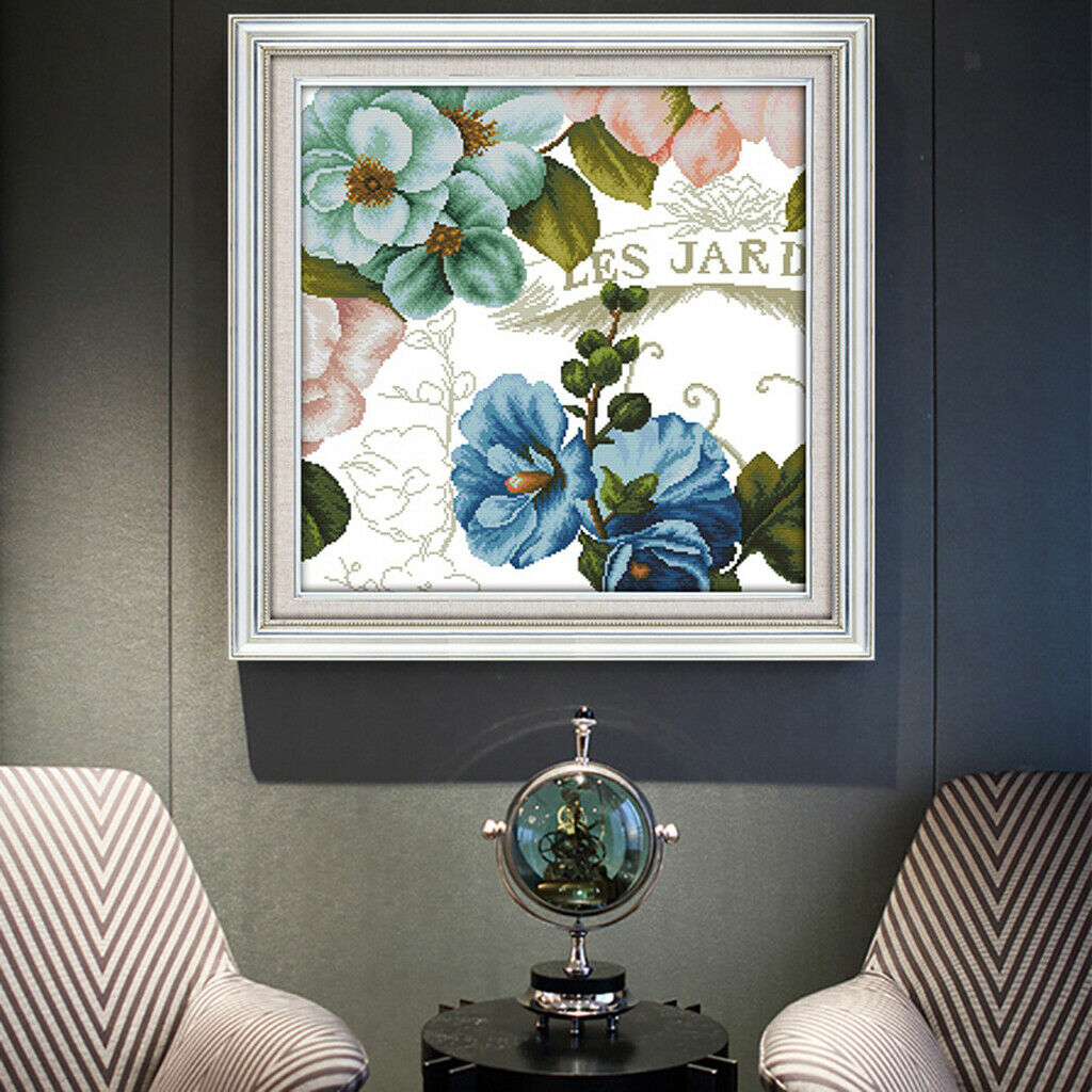 Beautiful Flower Stamped Cross Stitch Kits Preprinted Cross Stitch Kit for