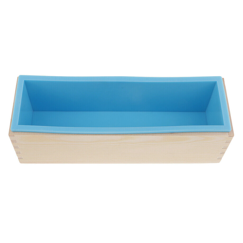 Multi-Functional Soap Silicone Loaf Mould Wood Box Bread Soap Making 1.2KG