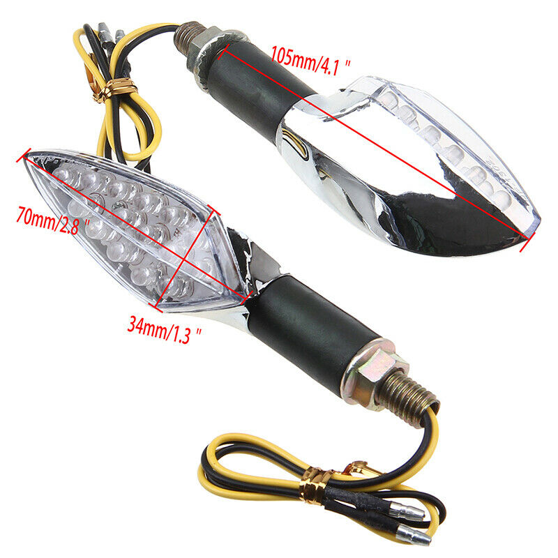 LED Motorcycle Amber Turn Signal Indicator Light Blinker Lamp Dirt Bike For BMW