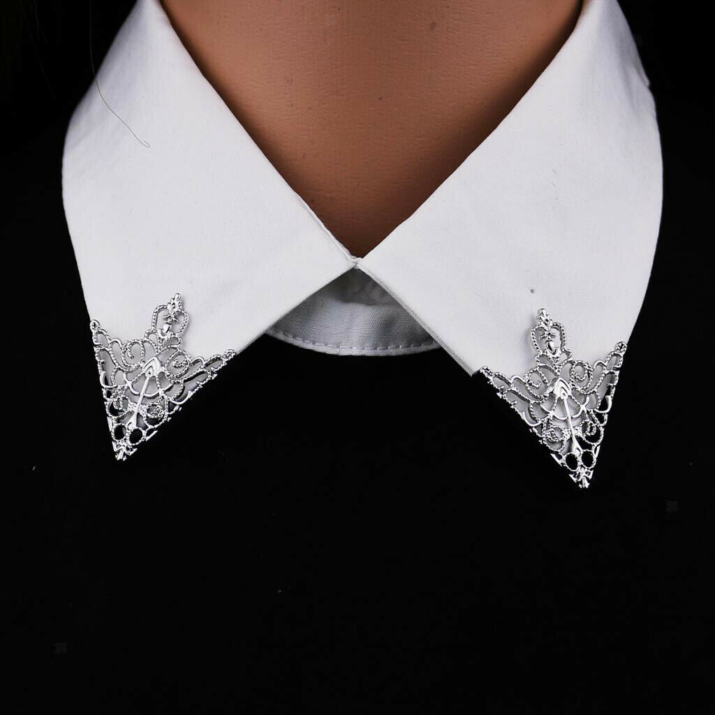 Fashion Triangular Collar Pin Hollow Tropical   Shaped Brooch Collar Corner