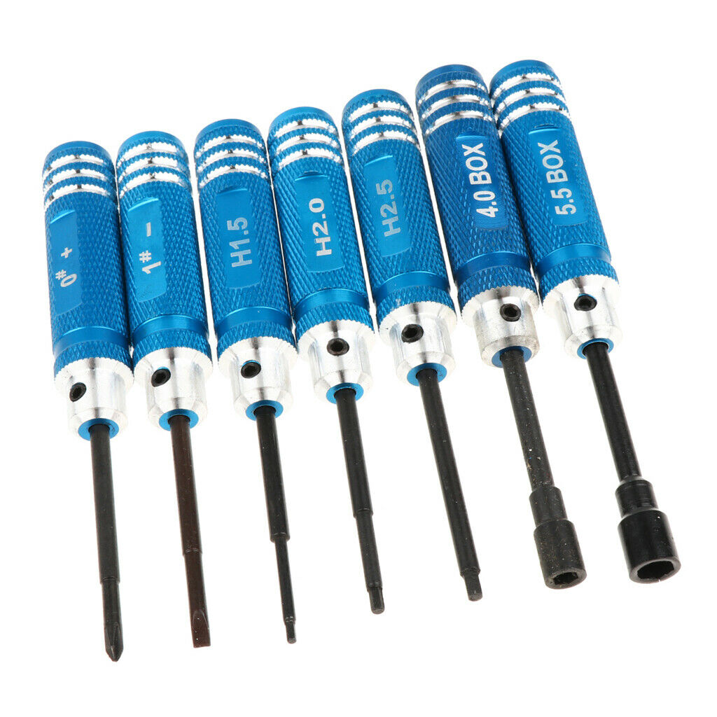 7 PCS RC Screwdriver Set, Hexagon   Slotted Screwdriver Repair Tool