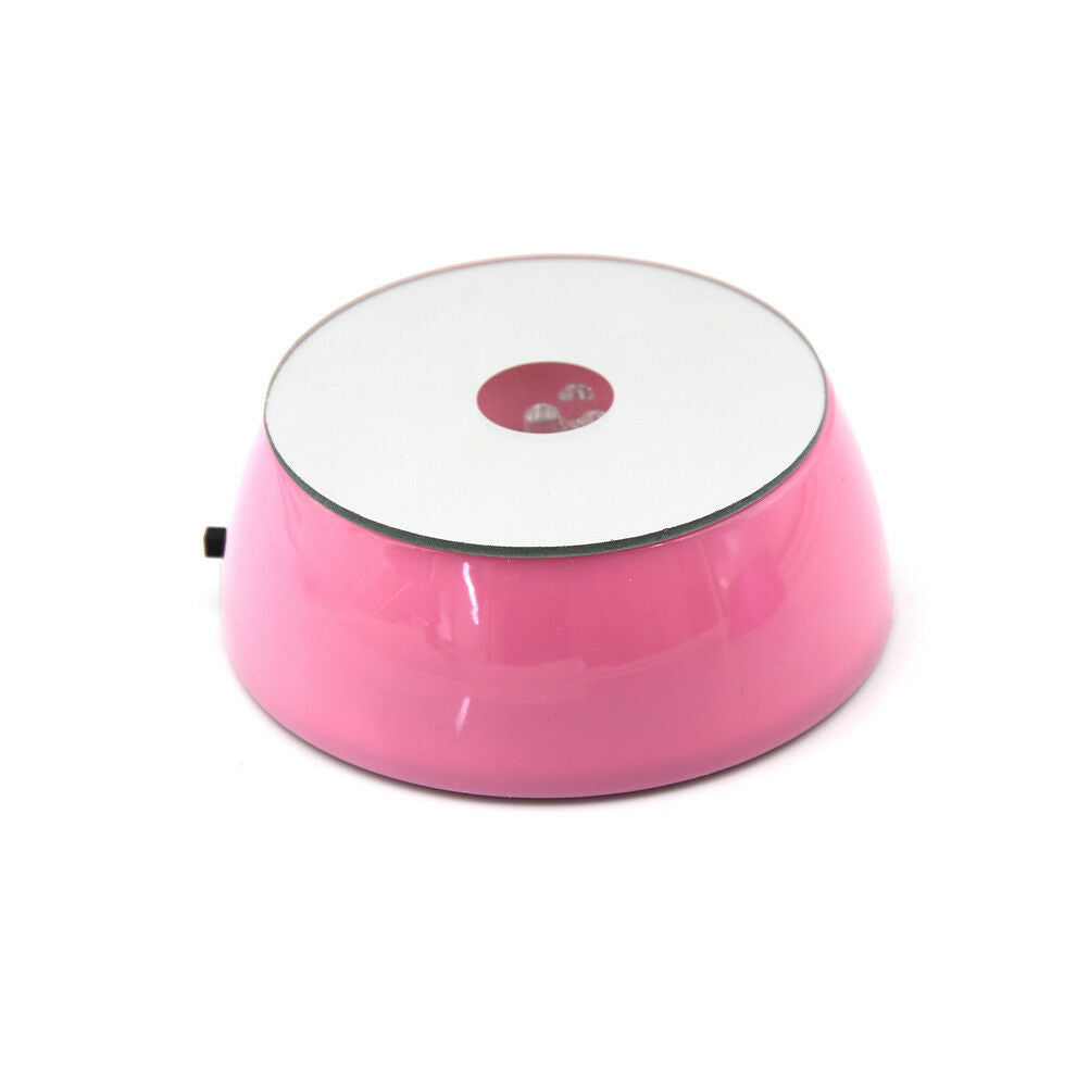 Round Crystal Display Stand Base 3 LED Lights Crystal Ball Cocktail Parts.l8