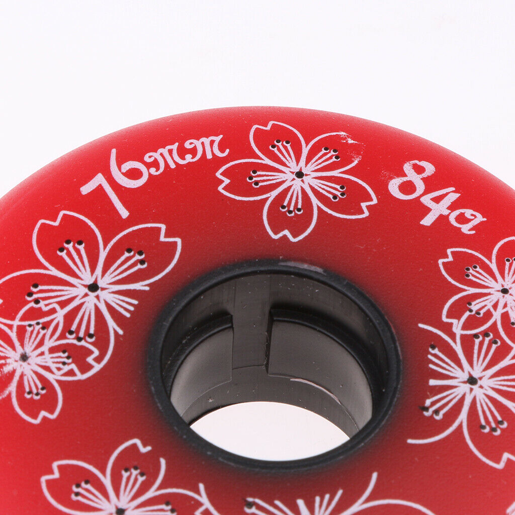 2X 4 Pieces Inline Roller Hockey Fitness Skate Replacement Wheel 84A 76mm Red