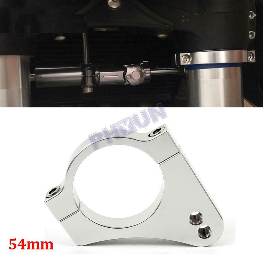 54mm Motorcycle CNC Aluminum Fork Steering Damper Clamp Bracket Thread Pitch 8MM