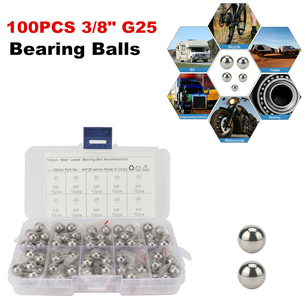 100 PCS 3/8" G25 High Precision Chrome Steel Bearing Balls Chromium AISI 52100