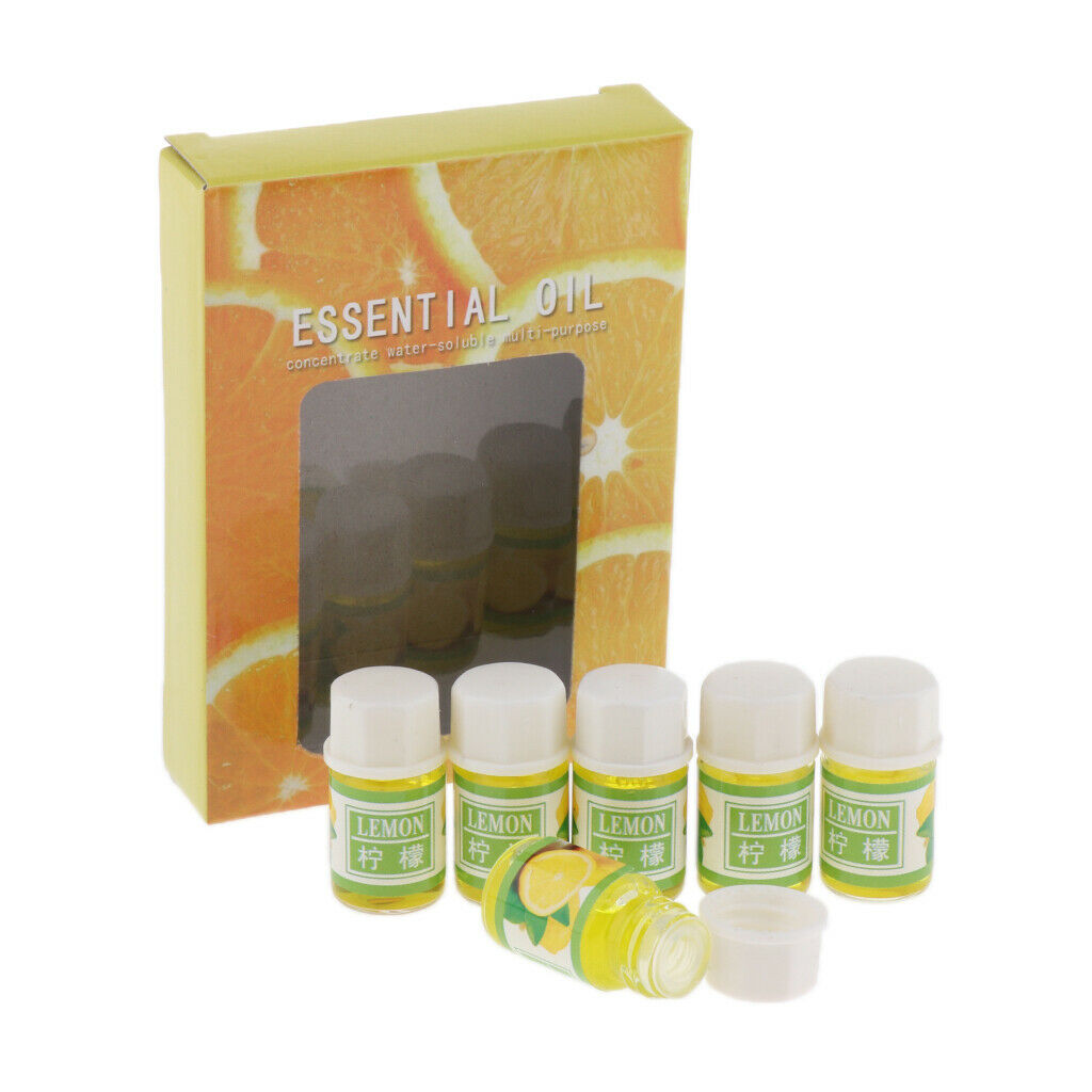 6 Pieces 3ML Water Soluble Essential Oil Blends Aromatherapy Oils Lemon