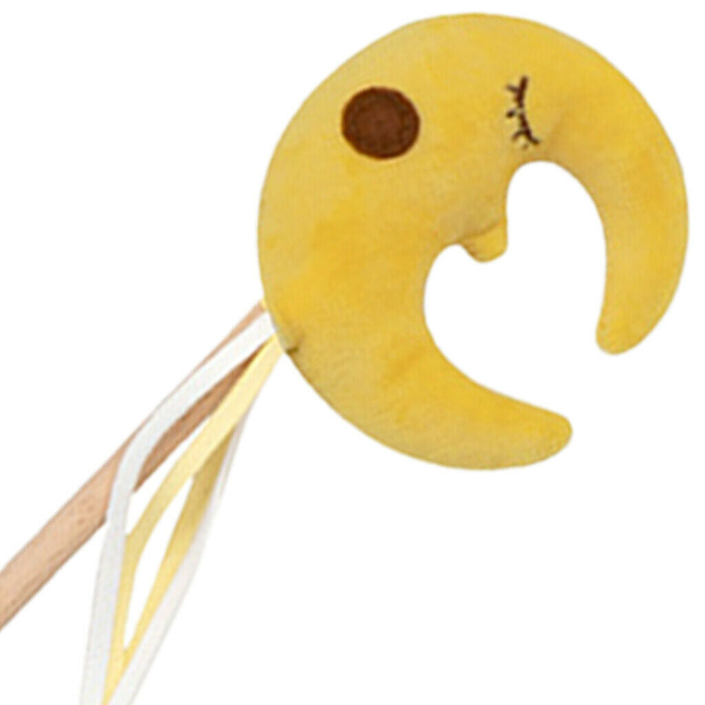 Cat Stick Toys Kitten Pet Interactive Wand Starry Sky Ribbon String Toys Moon