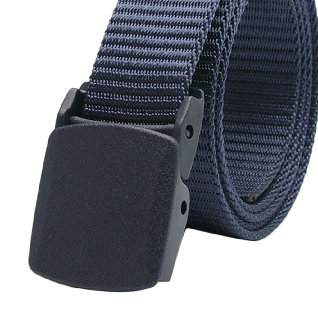 Men Women Army Nylon Belt Military Sports Web Belt Jeans Waistbelt Dark Blue