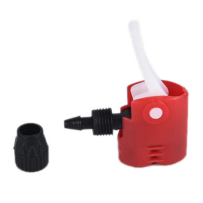Bicycle Red Pump Valve Nozzle Hose Adapter Double Head Pumping AccessorieY1