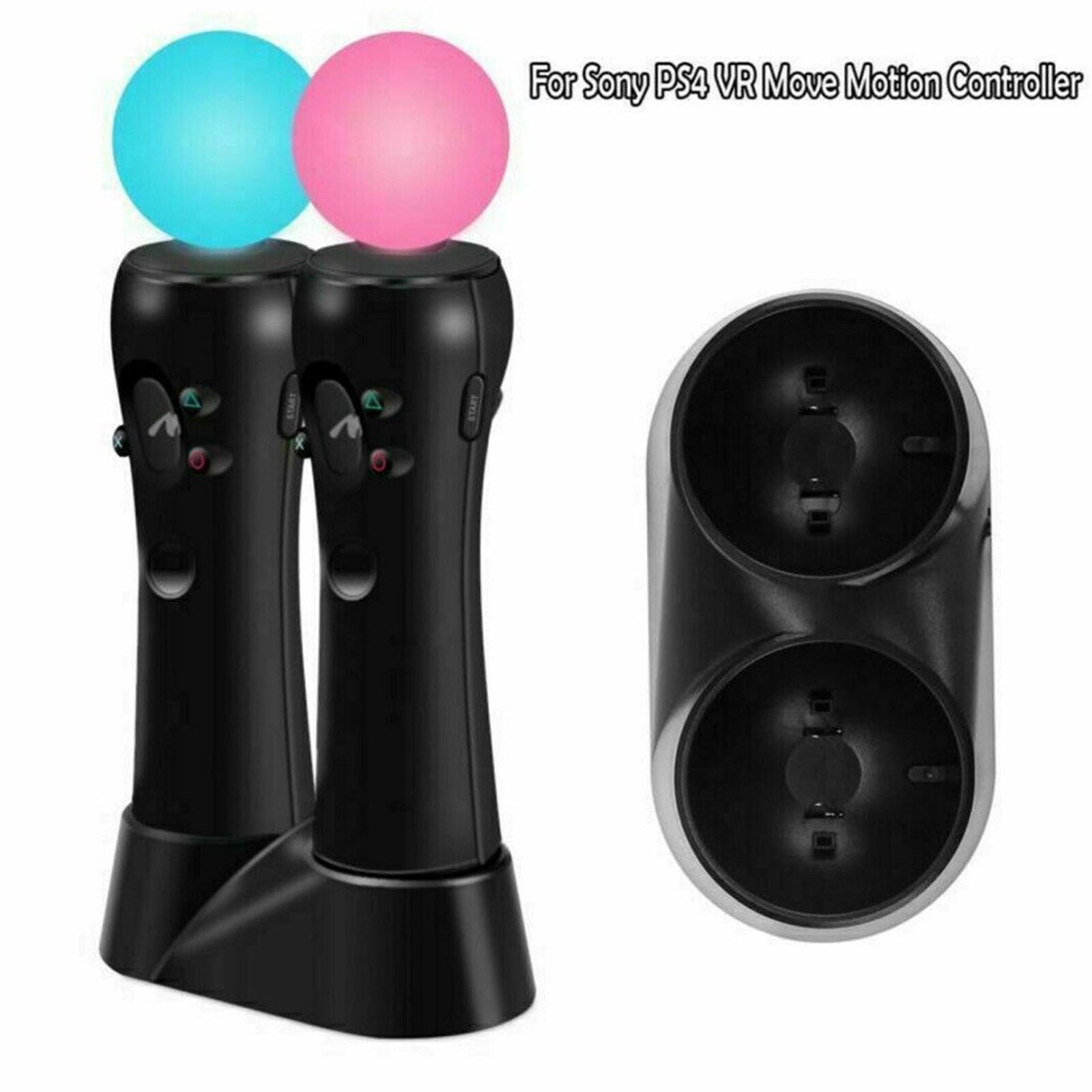 Dual Charger Charging Dock Station for Playstation PS4 PS VR Move Controller