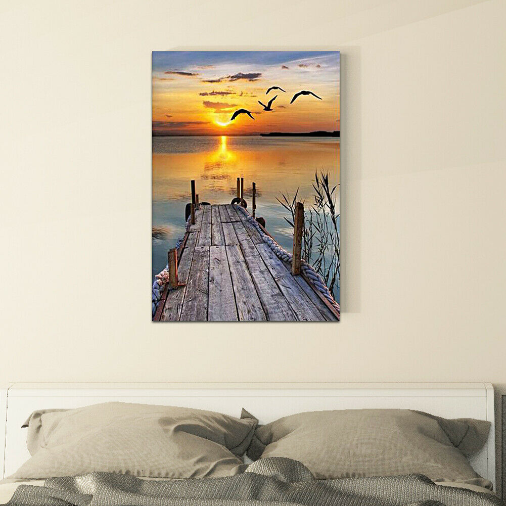 The Sea 5D Full Drill Round Diamond Painting DIY Needlework Cross Stitch @