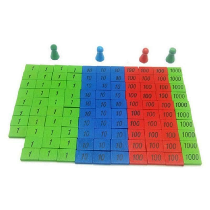 Montessori Wooden Stamps Game Math Toys Kid Children Early Teaching Toys Gift