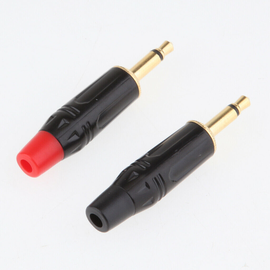 2Pieces 3.5mm Mono Male Repair Earphones Audio