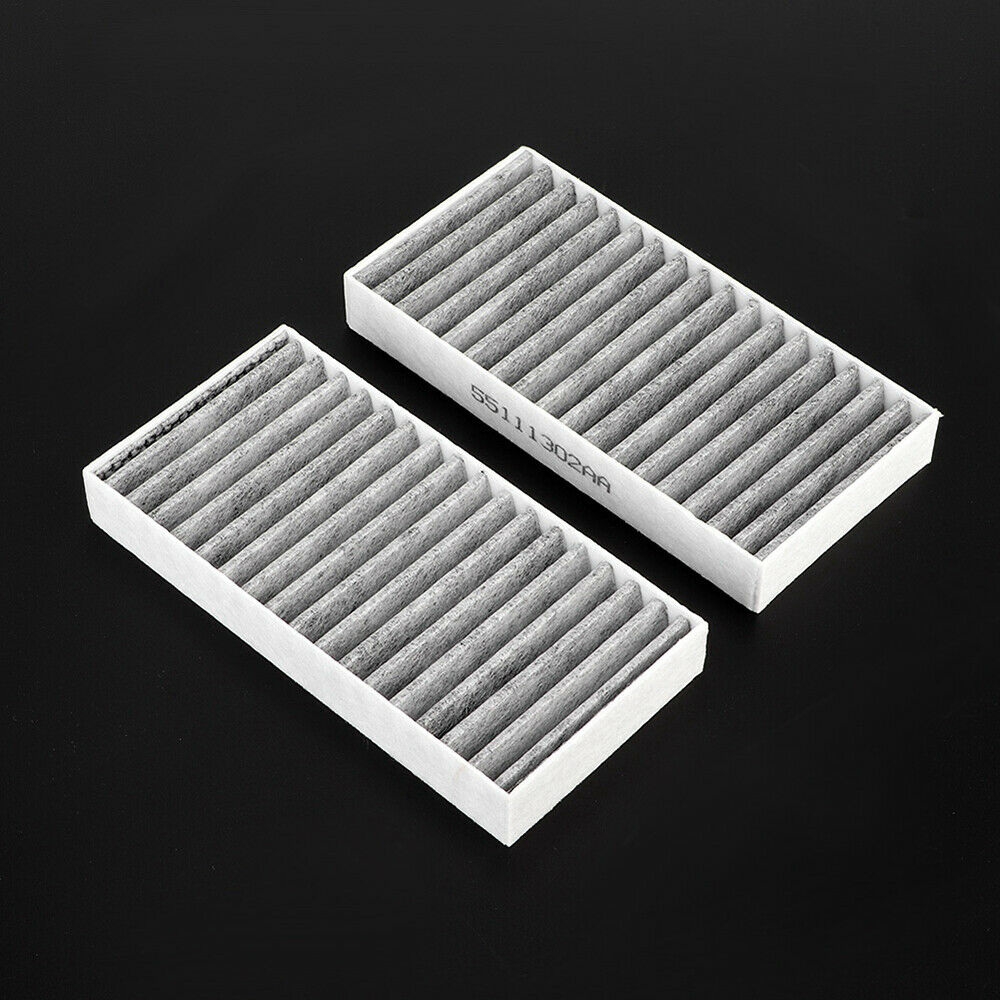 2PCS Car Cabin Air Filter Fit for Jeep Wrangler 2.8 3.8 3.6 V6 2007-2013