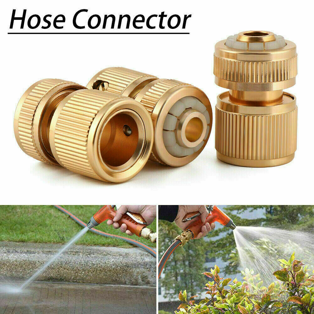 Brass Garden lawn Water Hose fitting Set Pipe Tap Connector tap Adaptor 1/2" New